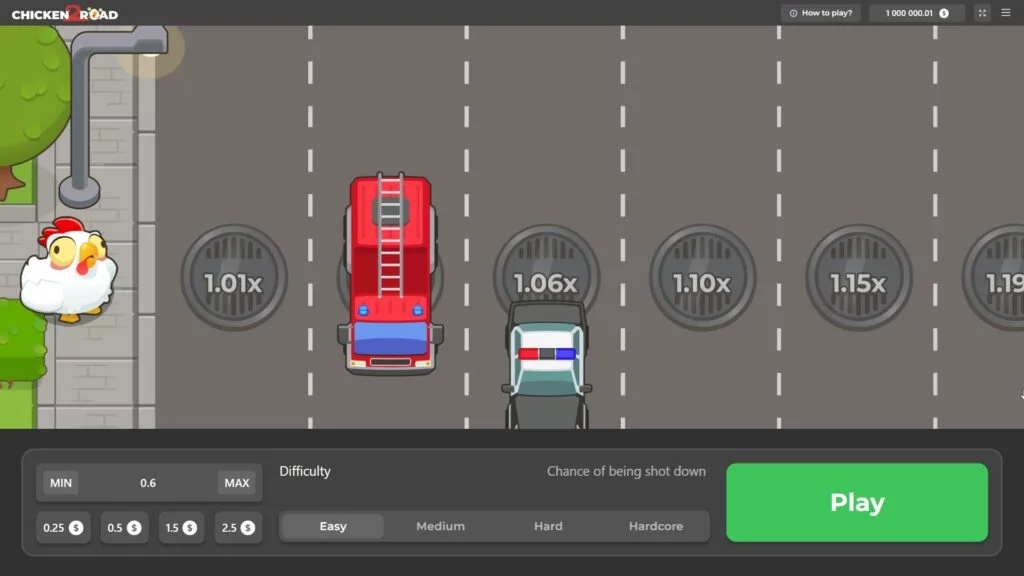 Chicken Road 2 Demo interfaccia di gioco